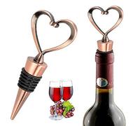 iPobie Tappo per Bottiglie di Vino,3 pezzi Tappo per Vino in Lega di Zinco a Forma di Cuore,Tappi Versatori da Vino