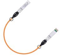 ipolex Cavo in Rame 10G SFP+, DAC SFP+ Arancia, Cavo in Rame ad Attacco Diretto 10GBASE-CU, Cavo Twinax passivo 10Gb/s Compatibile con Cisco, Ubiquiti, Meraki, Mikrotik, Intel etc. 0.5-Metro, 1-Pack.