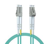 ipolex Cavo patch in fibra LC a LC multimodale, cavo fibra ottica 10Gb OM3, cavo Internet in fibra ottica duplex 50/125μm jumper fibra ottica LSZH per transceiver MMF SFP/SFP+, 15 metri, 1-Pack.