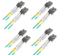 ipolex Cavo patch in fibra LC a LC multimodale, cavo fibra ottica 10Gb OM3, cavo Internet in fibra ottica duplex 50/125μm jumper fibra ottica LSZH per transceiver MMF SFP/SFP+, 3 metri, 4-Pack.