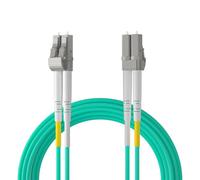 ipolex Cavo patch in fibra LC a LC multimodale, cavo fibra ottica 10Gb OM3, cavo Internet in fibra ottica duplex 50/125μm jumper fibra ottica LSZH per transceiver MMF SFP/SFP+, 5 metri, 2-Pack.