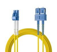 ipolex Cavo patch in fibra LC a SCModalità unica, cavo fibra ottica 1/10Gb OS2, cavo Internet in fibra ottica duplex 9/125μm jumper fibra ottica LSZH per transceiver SMF SFP/SFP+, 2 metri, 1-Pack.