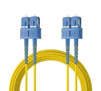 ipolex Cavo patch in fibra SC a SC Modalità unica, cavo fibra ottica 1/10Gb OS2, cavo Internet in fibra ottica duplex 9/125μm jumper fibra ottica LSZH per transceiver SMF SFP/SFP+, 2 metri, 1-Pack.