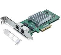ipolex Scheda di rete Ethernet 1.25G, 2 porte RJ45+, NIC 10GbE rispetto a i350-T2, supporta Windows Server/Windows/Linux/Vista/VMware (non supporta Mac OS, modalità bypass)