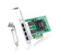 ipolex Scheda di rete Ethernet 1.25G, 4 porte RJ45+, NIC 10GbE rispetto a Intel i350-T4, supporta Windows Server/Windows/Linux/Vista/VMware (non supporta Mac OS, modalità bypass)