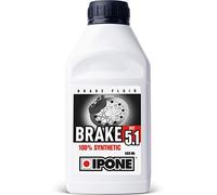 IPONE - Liquido per Freno e Frizione Moto - 500 ml - Brake Dot 5.1 - 100% Sintetico - Punto di ebollizione a secco 270°C