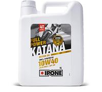 IPONE - Olio Motore 4 Tempi Katana 10W40 Full Power Katana - Tanica da 4 Litri - 100% Lubrificante con Esteri Sintetici - Alte Prestazioni - Cambio più fluido