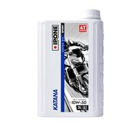 IPONE - Olio Motore Moto 4 Tempi 10W50 Full Power Katana - 100% Sintetico con Esteri - Cambio più Fluido - Tanica da 2L