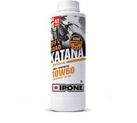 IPONE - Olio Motore Moto 4 Tempi Katana Off Road 10W60 - 100% Sintetico - Aumenti di giri più Fluidi - Cambio veloce e Accurato - Tanica da 1 Litro