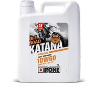 IPONE - Olio Motore Moto 4 Tempi Katana Off Road 10W60 - 100% Sintetico - Aumenti di giri più Fluidi - Cambio veloce e Accurato - Tanica da 4 Litri