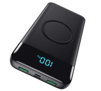 iPosible Power Bank Wireless Ricarica Rapida 26800 mAh, Power Bank 25W PD3.0 + QC4.0, 15W Wireless Caricatore Portatile Powerbank 4 Outputs USB C Batteria esterna compatibile con iPhone Huawei Samsung