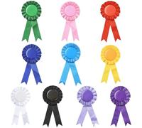 Ipotkitt 10 spille vuote in 10 colori con nastro premio per il primo posto rosetta medaglia vincitore della vittoria partecipazione spille nastro per competizioni sportive eventi concorsi laurea