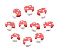 Ipotkitt 1000 perline distanziali fatte a mano in argilla polimerica a forma di fungo, per gioielli fai da te, bracciali, collane, orecchini, portachiavi, borse, artigianato sfuso