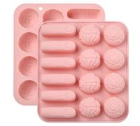 Ipotkitt 2 stampi in silicone con 14 cavità a forma di occhio di cervello, stampi per Halloween, per cioccolatini, caramelle, torte, sapone, cubetti di ghiaccio, gelatine, feste