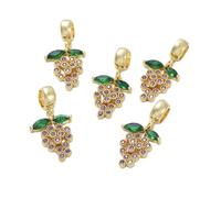 Ipotkitt Ciondoli a foro grande in metallo cuore fiore musica animale cibo fiocco ciondoli per collana fai da te braccialetto orecchini forniture artigianali, Metallo, Nessuna pietra preziosa