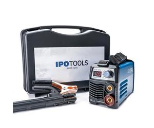IPOTOOLS MMA-120S - Saldatrice a elettrodi 120 A, mini saldatrice elettrica, MMA/E, con display LCD, anti-stick, 230 V, 7 anni di garanzia