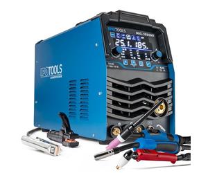 IPOTOOLS Saldatrice combinata MIG-185CMT 7 in 1 TIG MIG MAG con taglierina al plasma 45 A Synergic Inverter Saldatrice con 185 A con FLUX | MMA | 230 V | 7 anni di garanzia