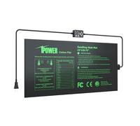iPower Tappetino per piantine con Doppio regolatore di Temperatura Digitale, Tappetino riscaldante Certificato Met, 25,4 x 52,7 cm, Nero