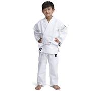 IPPONGEAR Future 2 Tuta da judo per principianti e bambini, con cintura bianca [taglia 100, elastico e vita con lacci sui pantaloni, 335 g/m², densità tessuto bianco