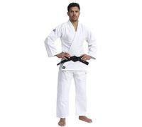 IPPONGEAR Tuta da Judo Basic 2, leggera per principianti e bambini (fornitore della squadra nazionale tedesca, cintura con lacci sui pantaloni, 500 g/m² densità di tessuto bianco)