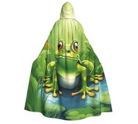 IPPONGET Cartoon Frog 1 Stampa Unisex Mantello Con Cappuccio Mantello Per Adulti Per Halloween Cosplay Fiere Rinascimentali Con Cappuccio