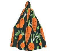 IPPONGET Happy Carrot Seamless Pattern Print Carnevale Mantello Con Cappuccio Per Donne Uomini Per Cosplay E Feste A Tema Mantello