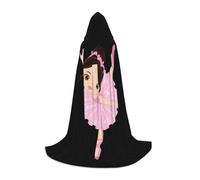 IPPONGET Mantello con cappuccio con stampa ballerina ballerina per feste a tema carnevale vampiro gioco di ruolo gotico Cosplay