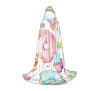 IPPONGET Mantello con cappuccio con stampa di cupcake, ciambelle, muffin, carnevale, feste a tema, vampiro, giochi di ruolo, cosplay gotico