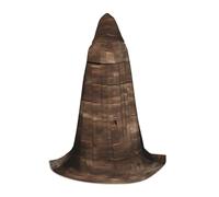 IPPONGET Mantello con cappuccio in stile rustico con stampa in legno, decorazione per feste a tema carnevale, vampiro, giochi di ruolo, cosplay gotico