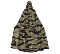 IPPONGET Mantello con cappuccio per adulti, motivo tigrato, motivo mimetico, per cosplay, feste in maschera, spettacoli, eventi, feste