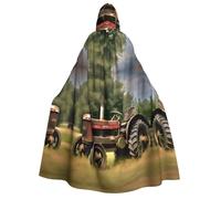 IPPONGET Old Tractor Photoes Farm Print Mantello con Cappuccio Unisex Per Adulti Per Halloween Cosplay Fiere Rinascimentali Con Cappuccio