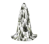 IPPONGET White Trees - Mantello con cappuccio, motivo mimetico, decorazione per feste a tema, vampiro, giochi di ruolo, cosplay gotico