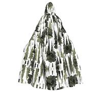 IPPONGET White Trees - Mantello con cappuccio, motivo mimetico, per cosplay, feste a tema e feste a tema