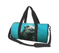 Ippopotamo divertente, Borsone da viaggio di grande capacità Borsa rotonda Borsa da viaggio sportiva Borsa da viaggio Borsa da fitness