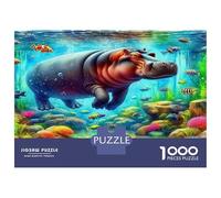 ippopotamo Puzzle 1000 Pezzi Adulti In Dipinto Ippo Incastro Perfetto, Un Busta Di Puzzle A Rompicapo Per Enigma Ultra Difficile, Ideale Per Serata Giochi in Scatola, Il Miglior Regalo Per Gli