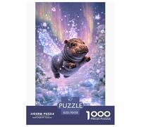 Ippopotamo Puzzles 1000 Pezzi Gioco Di Sfida Giocattolo Adulti E Bambini Puzzle Impossibile Sfida Educativa Interazione Giocosa Regalo Decorazione Casa 70x50cm/1000pcs