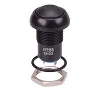 IPR1SAD2 APEM Interruttore a Pulsante Nera a Memoria 12mm SPST IP67