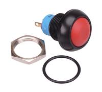 IPR3SAD6 APEM Rosso Momentanea 12mm Interruttore a Pulsante Spst IP67