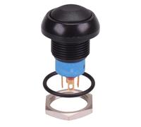 IPR5SAD2 APEM Interruttore Pulsante Da Pannello Momentaneo Nero 12mm SPDT IP67