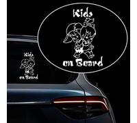Iprokiu 2 adesivi per bambini a bordo per auto Baby on Board, per finestrini dell'auto, adesivi in vinile per camion e moto (bianco riflettente)