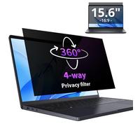 IPROKKO Pellicola protettiva privacy per laptop a 360° da 15,6" per Hp/Dell/Acer/Lenovo/ThinkPad/Samsung/Asus/Sony, schermo privacy per laptop 16:9 a 4 vie, anti abbagliamento della luce blu, filtro