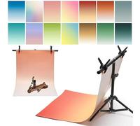 iProTech - Sfondo fotografico graduale con supporto, impermeabile, riutilizzabile, 86,4 x 58,4 cm, 7 pezzi, 14 modelli, per alimenti, gioielli, cosmetici, trucco