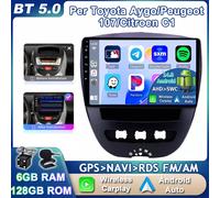 IPS Android 14 Autoradio Per Toyota Aygo/Peugeot 107/Citroen C1 Navi GPS CarPlay