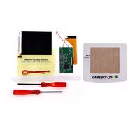 IPS Full Size 8 Colorful Backlight LCD Mod w/white Lens & Pre-cut Shell For GBC