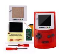 IPS Full Size 8 Colorful Backlight LCD Mod w/white Lens & Pre-cut Shell For GBC