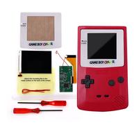 IPS Full Size 8 Colorful Backlight LCD Mod w/white Lens & Pre-cut Shell For GBC