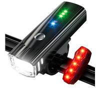 IPSXP LED Luci Bici Luce Bicicletta Anteriore e Posteriore Ricaricabile via USB