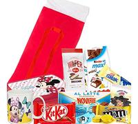 ipt Calzetta della Befana con Tazza e Porta merenda Personaggio a Scelta Regalo Bambini Bimbi Dono Carbone dolcetti Dolci epifania Calza Camino vecchina Scopa (Minnie)