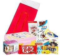 ipt Calzetta della Befana con Tazza e Porta merenda Personaggio a Scelta Regalo Bambini Bimbi Dono Carbone dolcetti Dolci epifania Calza Camino vecchina Scopa (Principesse)