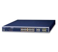 PLANET GS-4210-16P4C switch di rete Gestito L2/L4 Gigabit Ethernet (10/100/1000) Supporto Power over (PoE) 1U Blu [GS-4210-16P4C]
